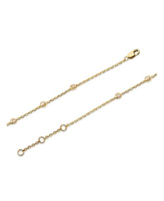 Freshwater Pearl Chain Bracelet in Gold Plated Sterling Silver, Adj 6.5/7.0/7.5 inch