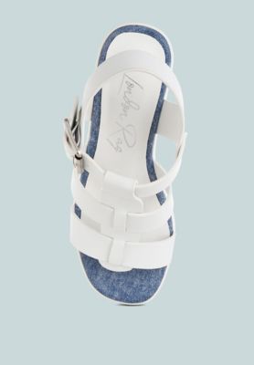 Womens Avalon Chunky Pin Buckle Platform Heels