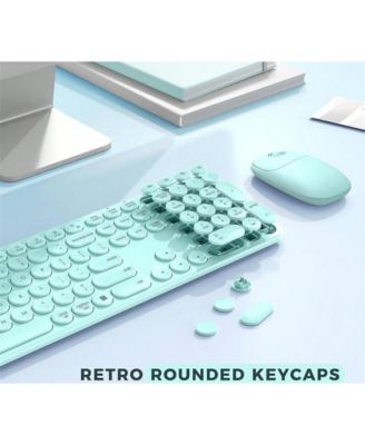  USB & Type C 2-In-1 Receiver, SK73-3 Full Size Wireless Keyboard Mouse Combo,Compatible with Laptop, Desktop - Wireless Keyboard And Mouse