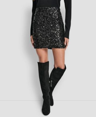 Women's Sequin Embellished Mini Skirt