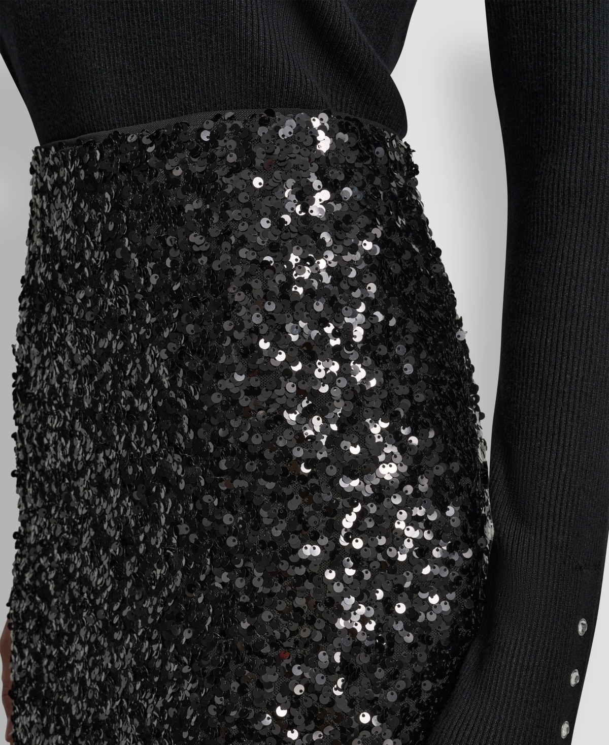 Dkny Jeans Women's Sequin Embellished Mini Skirt