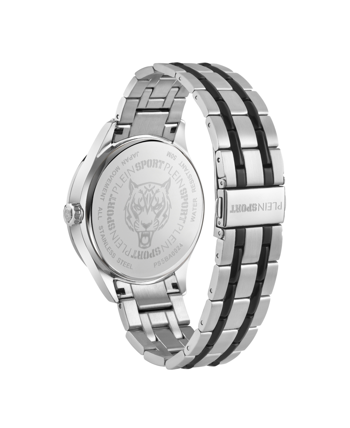 Plein Sport Mens Lineman 3 Hand Quartz Two Tone Bracelet 45mm