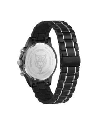 Men's Glam Chronograph Quartz Two Tone Bracelet Watch, 44mm