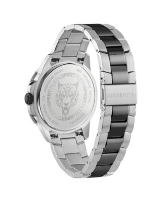 Plein Sport Men's 3 Hand Date Quartz Two Tone Bracelet Watch, 44mm