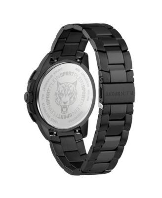 Plein Sport Men's 3 Hand Date Quartz IP Black Bracelet Watch, 44mm