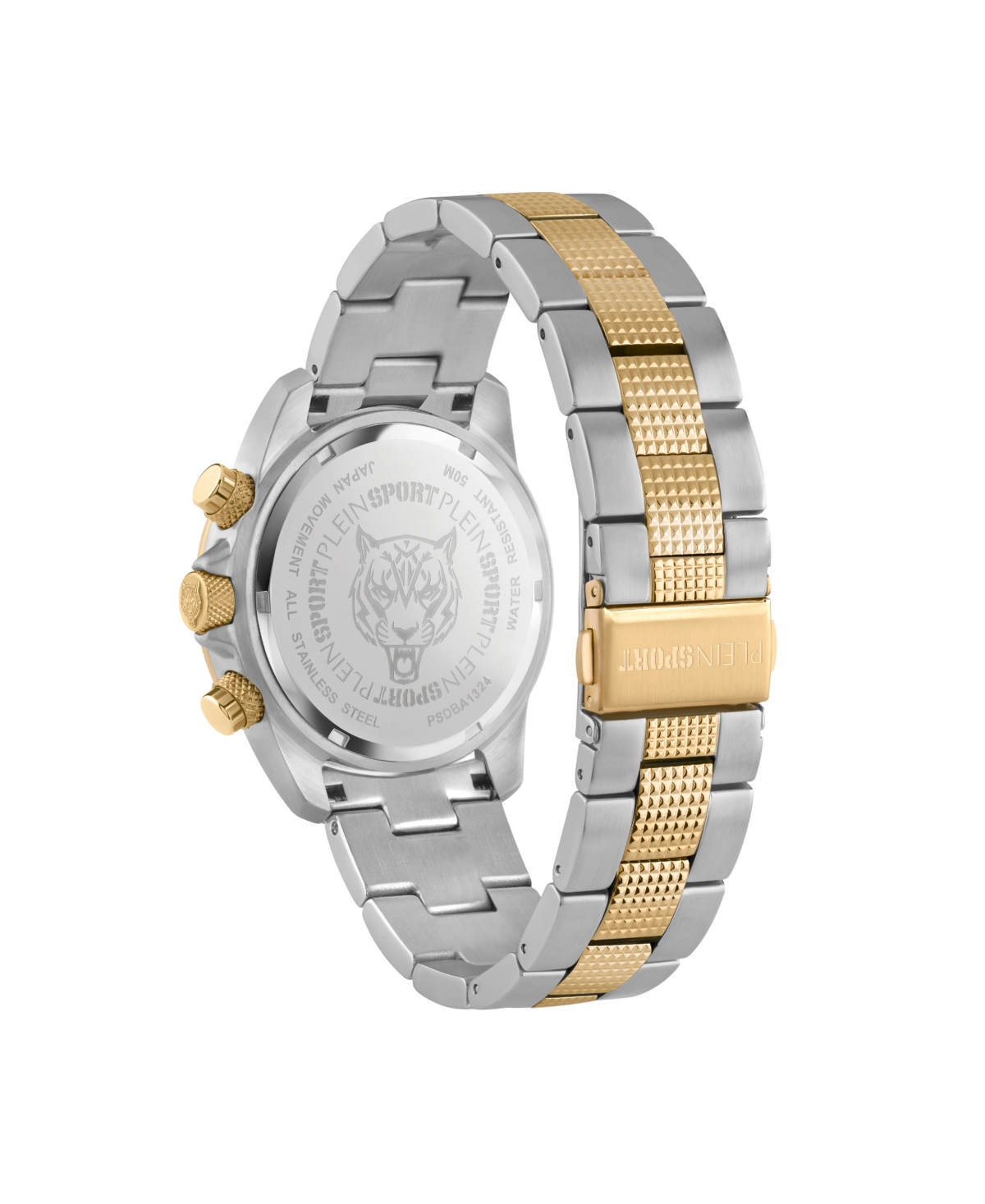 Plein Sport Mens Hurricane Chronograph Date Quartz Two Tone Bracelet 44MM