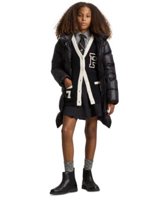 Girls' 2T-6X Hooded Long Jacket
