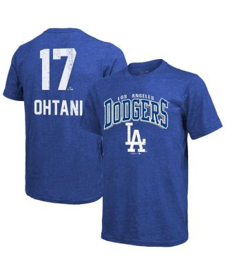 Majestic - Men's Shohei Ohtani Royal Los Angeles Dodgers Triblend Name Number T-Shirt