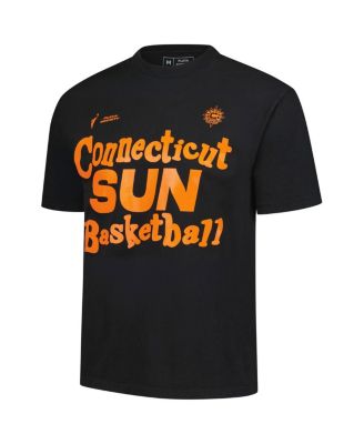 Men's and Women's Black Connecticut Sun Wordmark T-Shirt