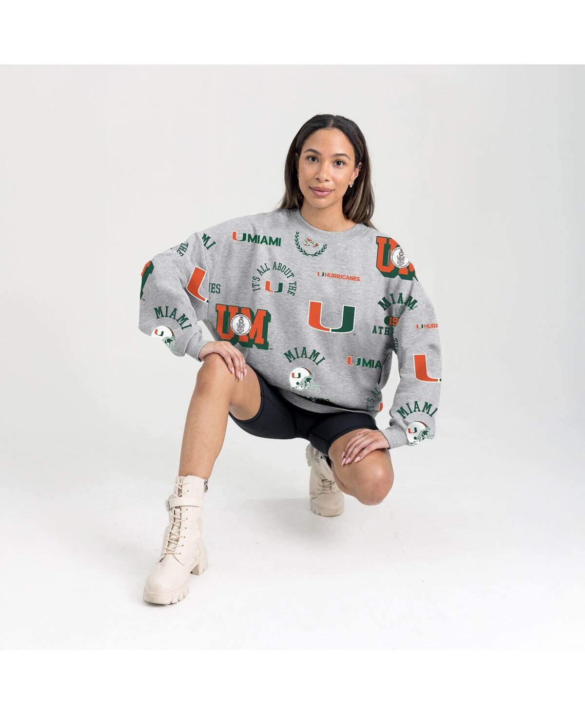 Gameday Couture Women's Gray Miami Hurricanes Always On Repeat Fleece Sweatshirt In Gray