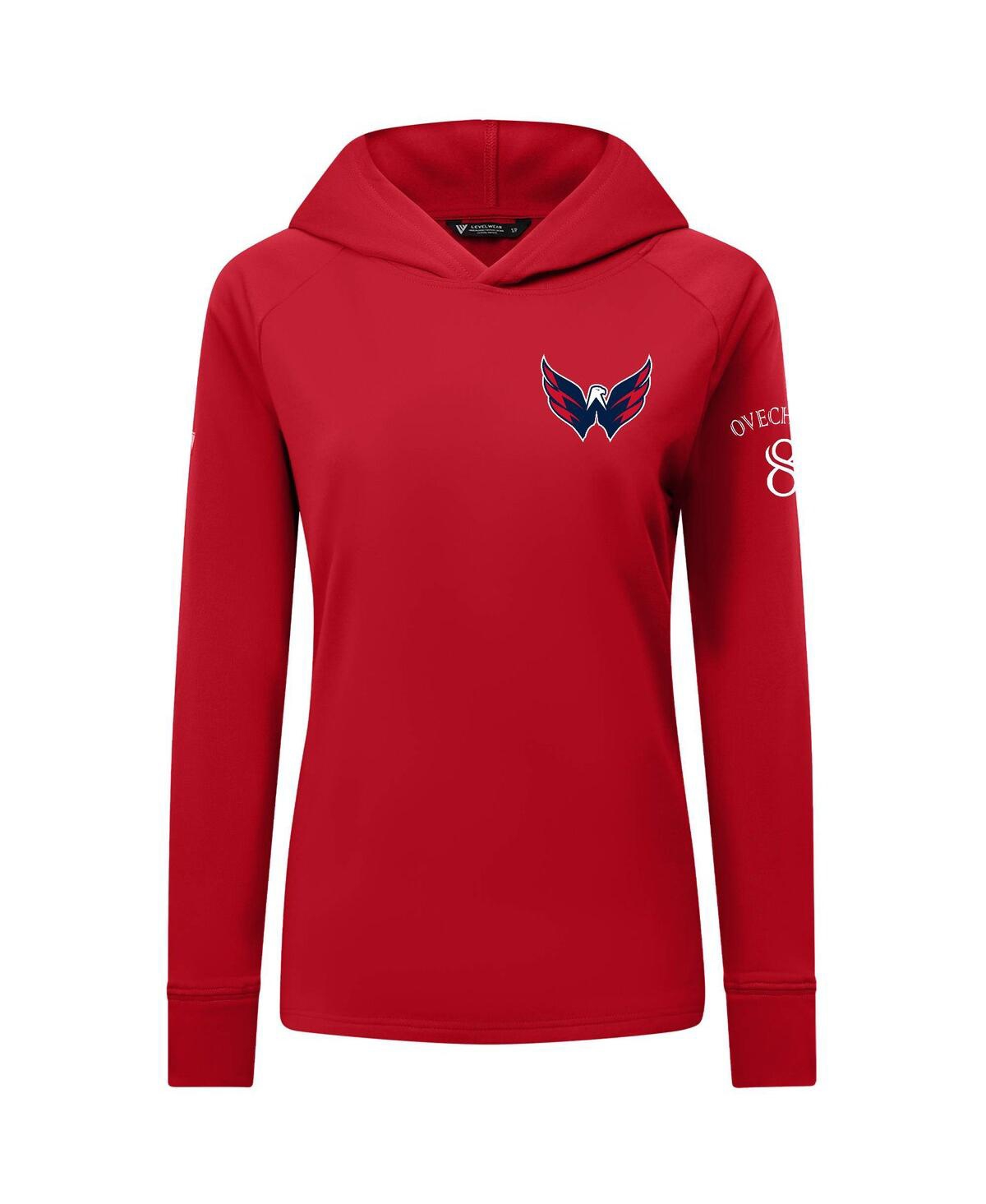 Levelwear Women's Alexander Ovechkin Red Washington Capitals Impression Name Number Raglan Hoodie In Red