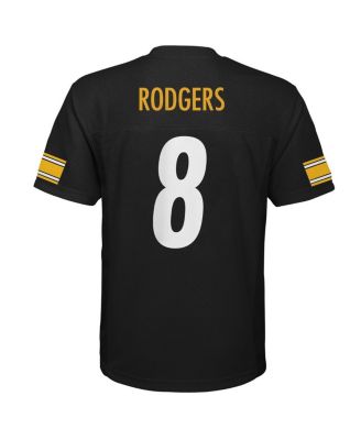Big Boys and Girls Aaron Rodgers Black Pittsburgh Steelers Replica Player Jersey