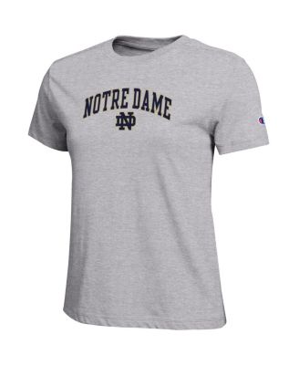 Women's Heather Gray Notre Dame Fighting Irish Arched Over Logo T-Shirt