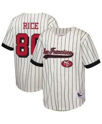 Mitchell & Ness - Big Boys and Girls Jerry Rice Cream San Francisco 49ers Retired Player Name Number Baseball Jersey