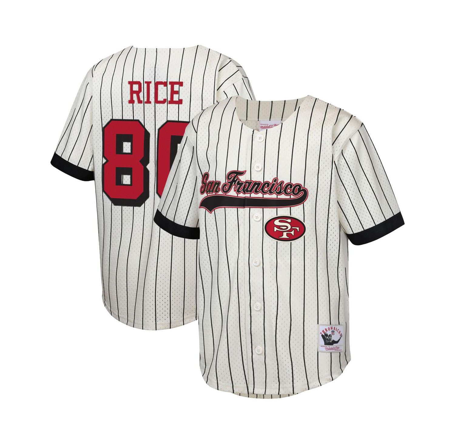 Big Boys and Girls Jerry Rice Cream San Francisco 49ers Retired Player Name & Number Baseball Jersey
