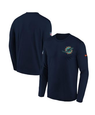 Nike - Big Boys and Girls Pitch Blue Miami Dolphins 2025 Rivalries Collection Sideline Legend Dri-FIT Long Sleeve T-Shirt