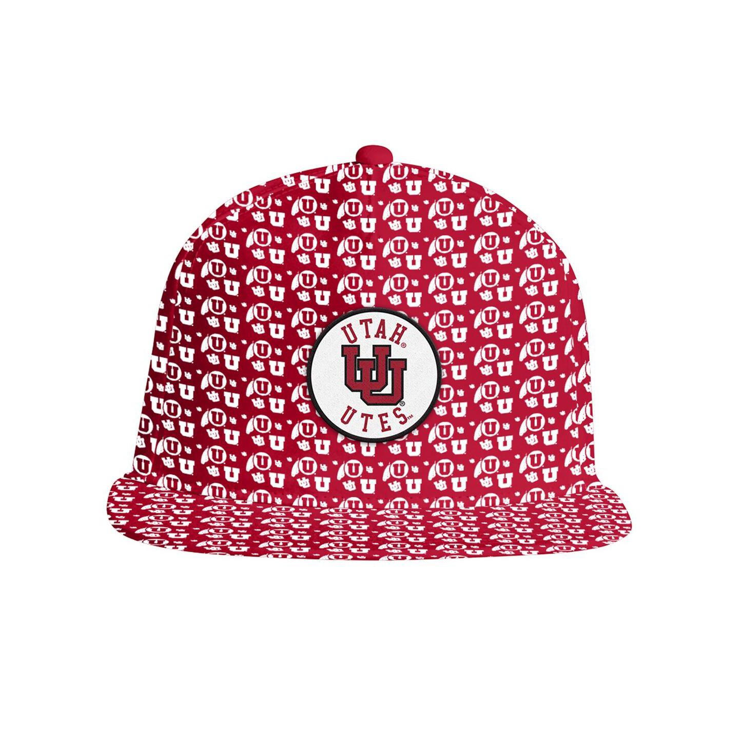 Мужская кепка Under Armour Red Utah Utes Gameday ArmourFuse Snapback Hat — фото 4