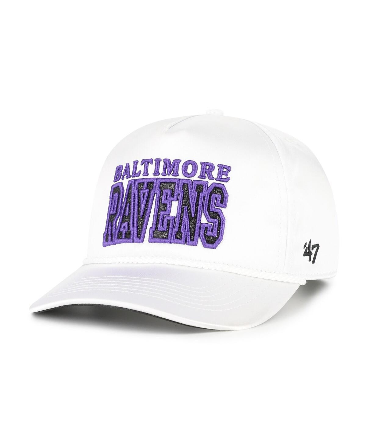 47 Brand Women'sâ White Baltimore Ravens Outspoken Hitch Adjustable Hat In White