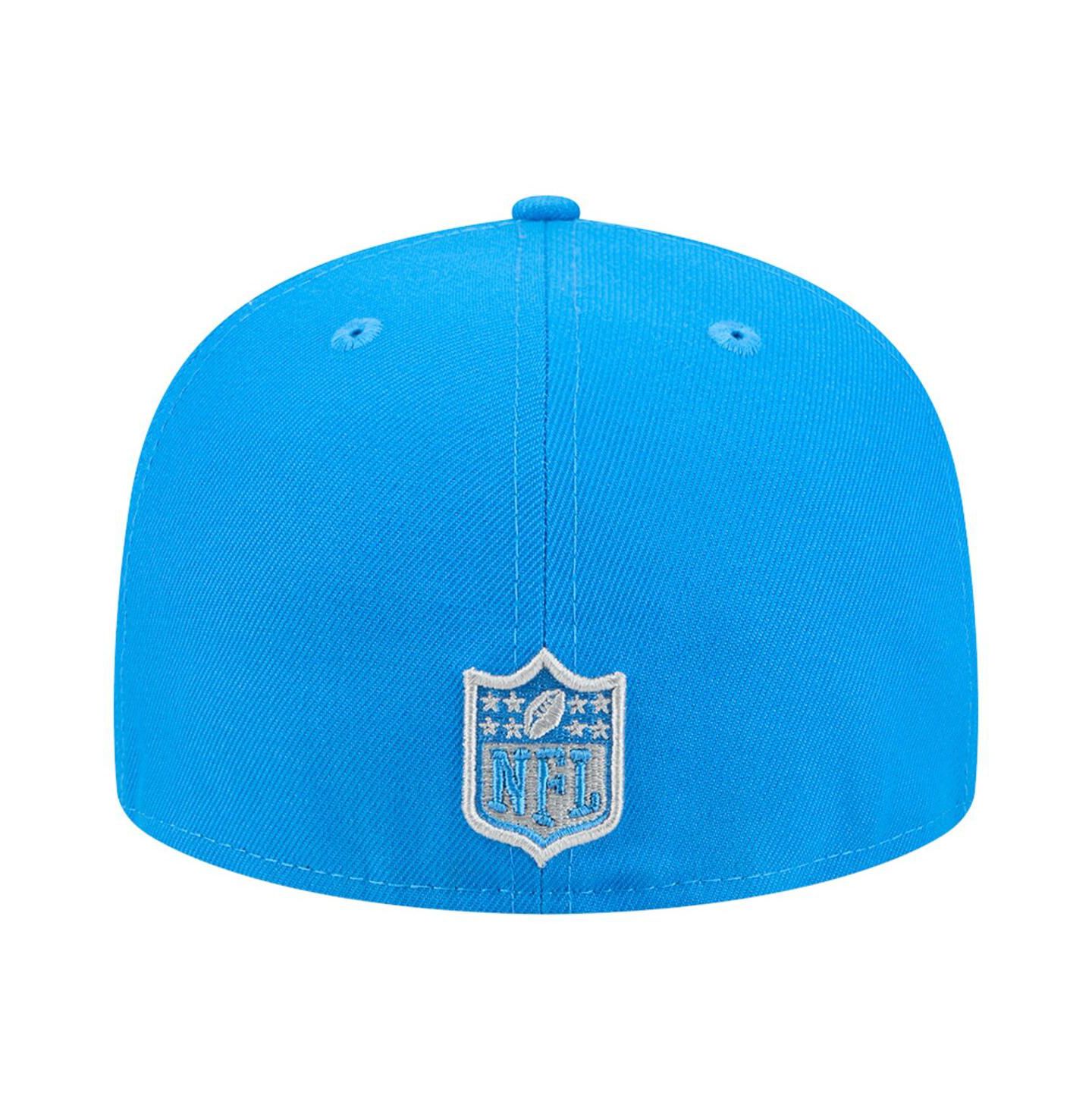 Мужская кепка New Era Blue Detroit Lions Tri-Hit 59FIFTY Fitted Hat — фото 3
