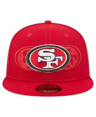 Men's Scarlet San Francisco 49ers Tri-Hit 59FIFTY Fitted Hat