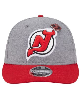Men's Gray/Red New Jersey Devils Wool Pin Low Profile 9FIFTY Snapback Hat