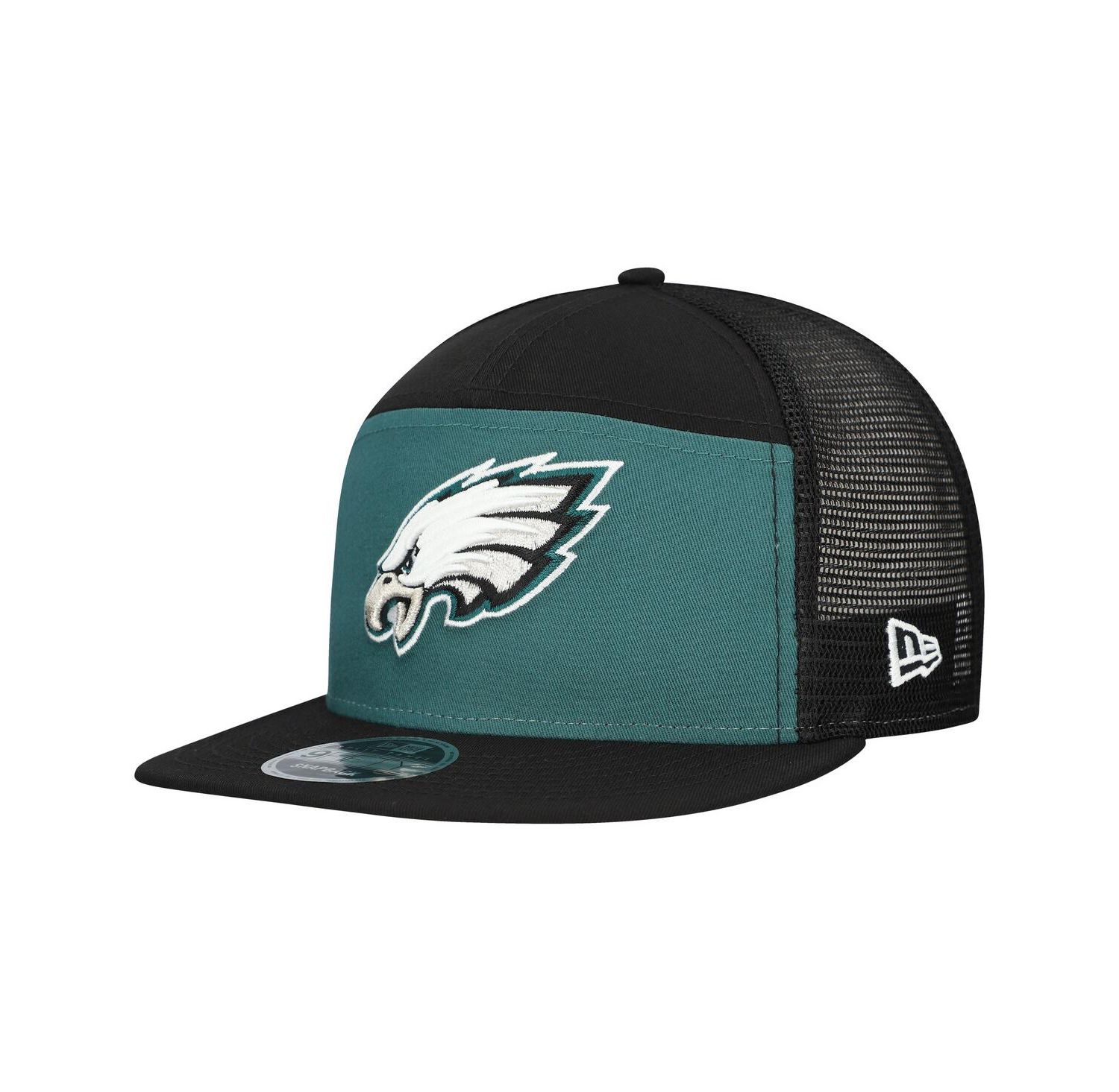 Men's Midnight Green/Black Philadelphia Eagles Outdoor Split Panel 9FIFTY Snapback Hat