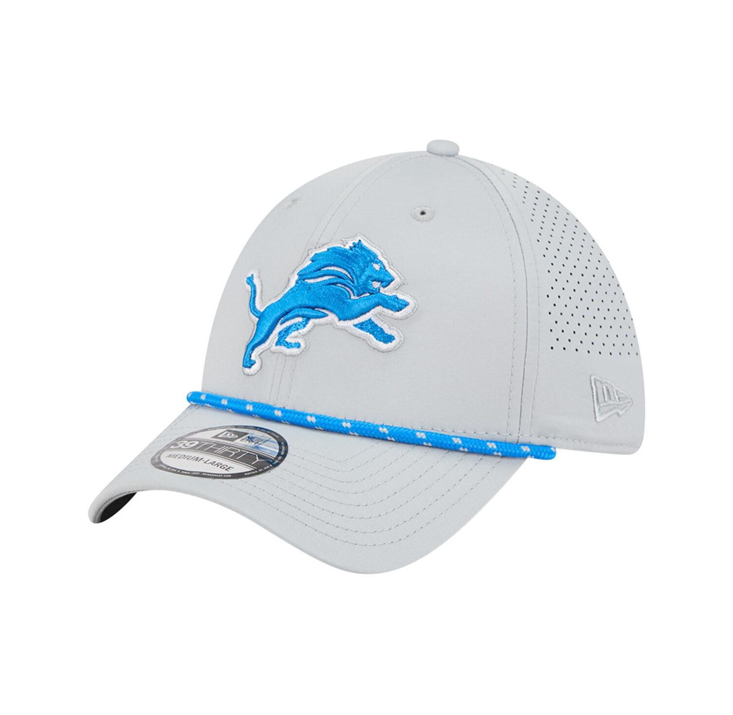 Men's Blue Detroit Lions Perforated 39THIRTY Flex Hat