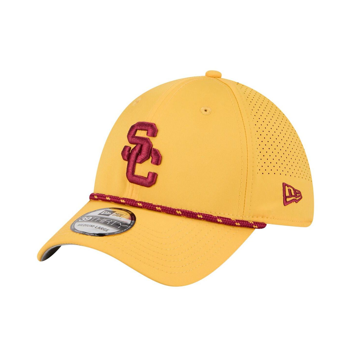 Мужская кепка New Era Gold USC Trojans Rope 39THIRTY Flex Hat — фото 1