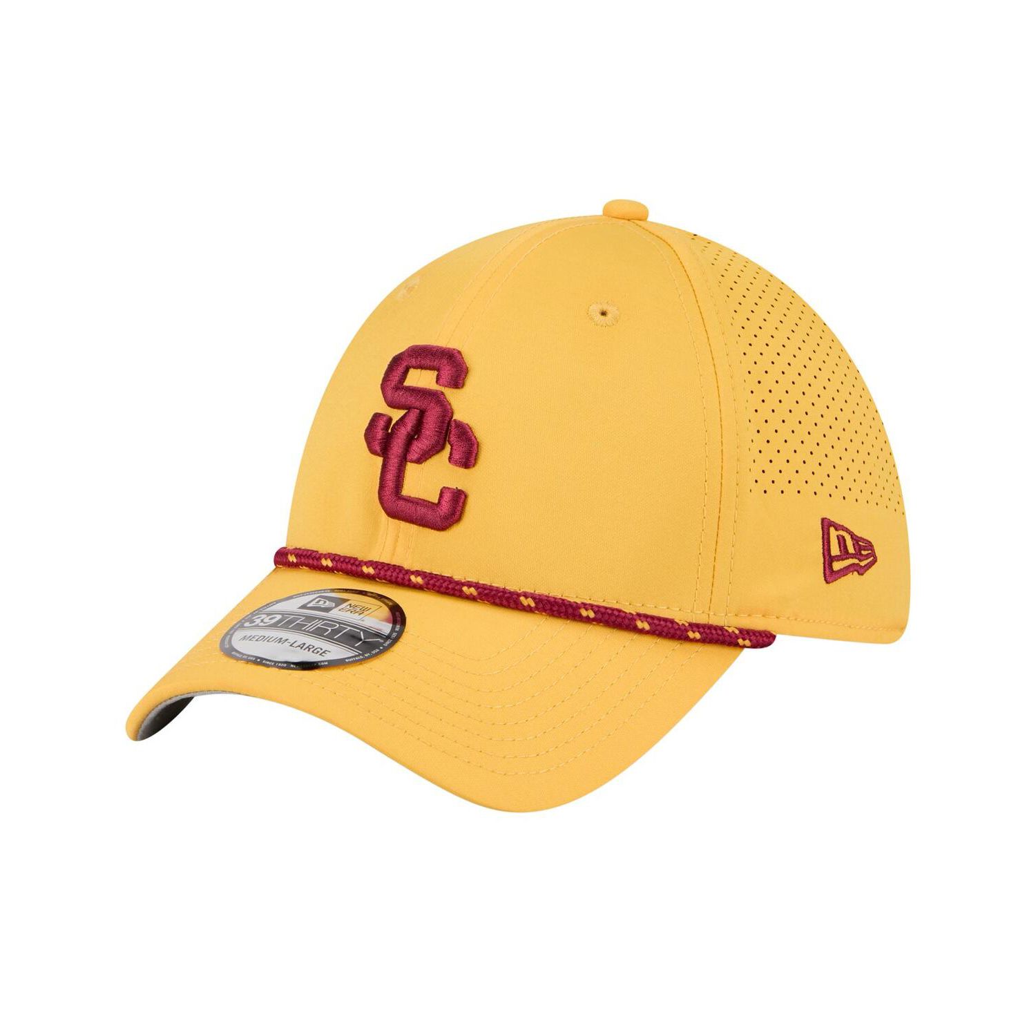Men's Gold USC Trojans Rope 39THIRTY Flex Hat