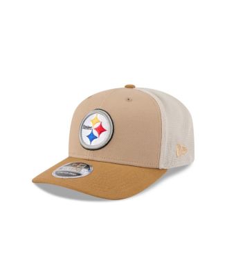 New Era - Men's Light Beige Pittsburgh Steelers Two-Tone Trucker 9SEVENTY Adjustable Hat