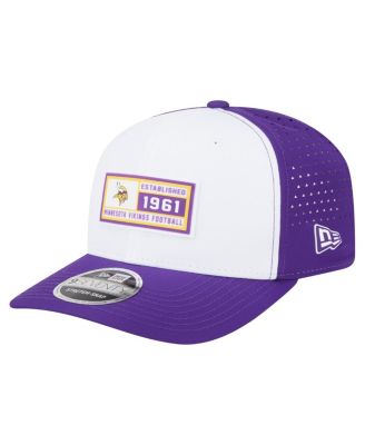 New Era - Men's White/Purple Minnesota Vikings Established Patch 9SEVENTY Adjustable Hat