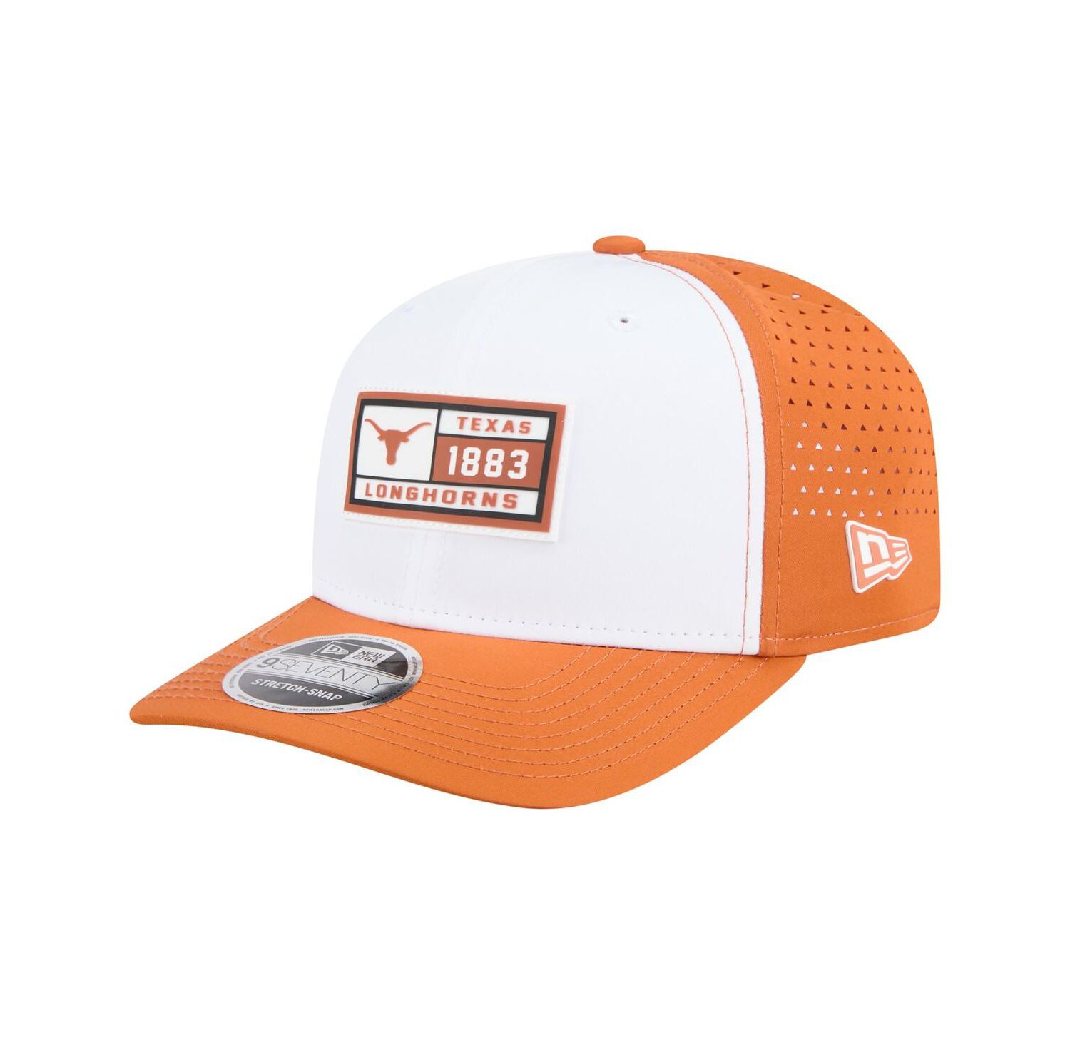 Men's White/Texas Orange Texas Longhorns Perforated Patched 9SEVENTY Adjustable Hat