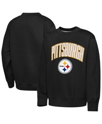 Outerstuff - Big Boys and Girls Black Pittsburgh Steelers Place Kicker Sweatshirt
