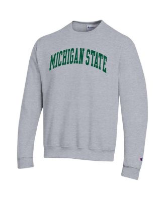 Men's Heather Gray Michigan State Spartans Basic Arch Fleece Pullover Sweatshirt