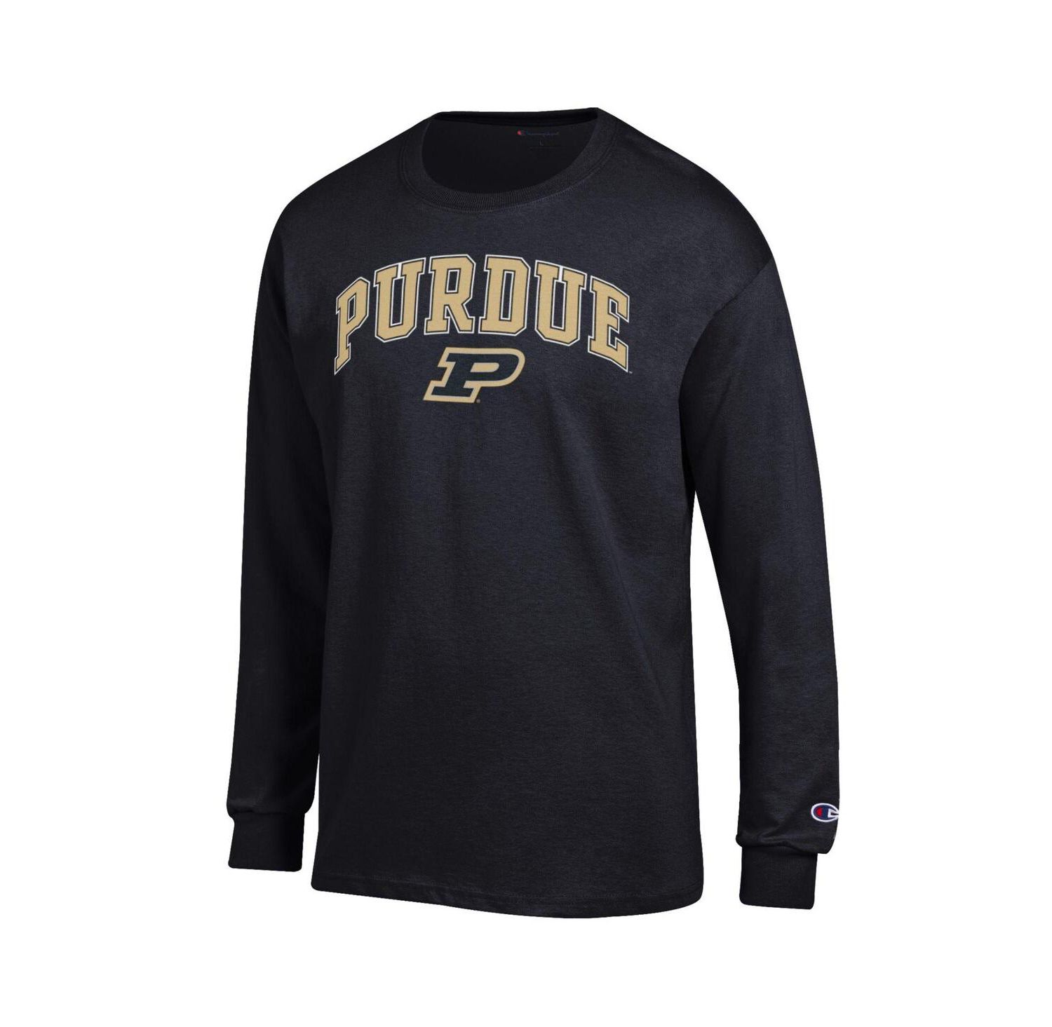 Men's Black Purdue Boilermakers Arch Over Logo Long Sleeve T-Shirt