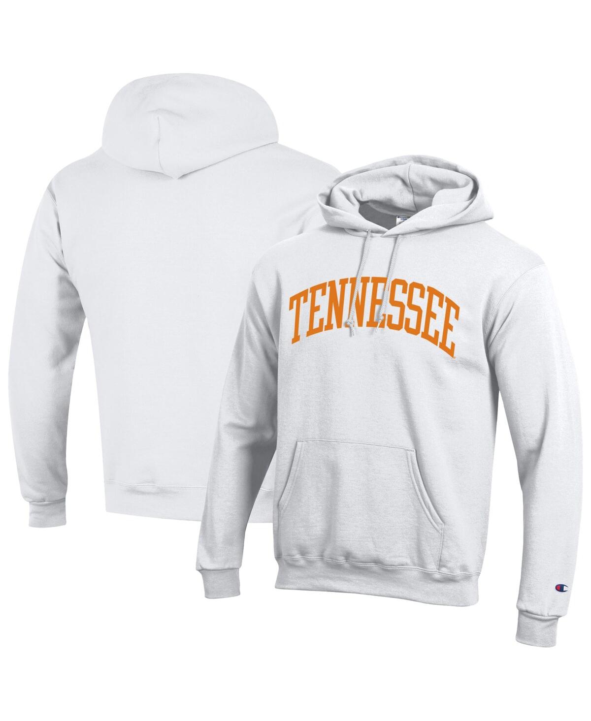 Champion Men's Tennessee Orange Tennessee Volunteers Basic Arch Fleece Pullover Hoodie - White