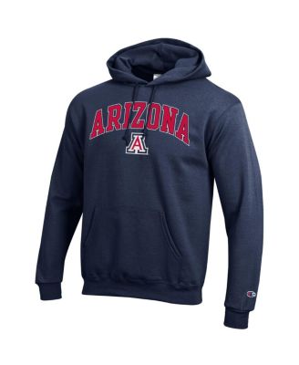 Men's Navy Arizona Wildcats Arched Logo Fleece Pullover Hoodie