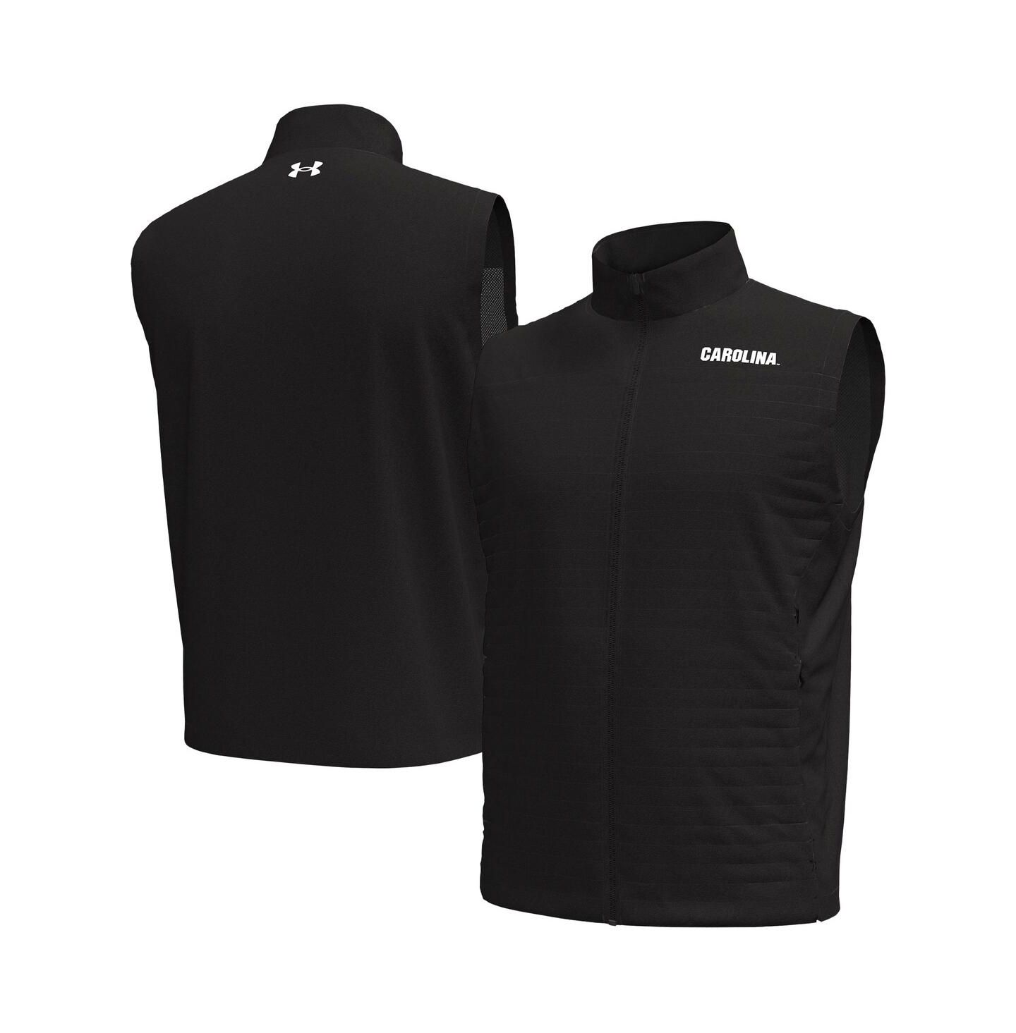 Мужской жилет Under Armour Black South Carolina Gamecocks Drive Pro Storm Full-Zip Vest — фото 1