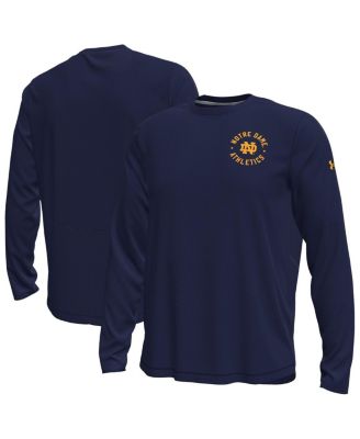 Under Armour - Men's Navy Notre Dame Fighting Irish Sideline Knockout Long-Sleeve T-Shirt
