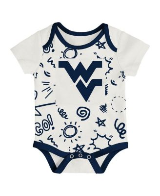 Baby Boys and Girls 3-Pack West Virginia Mountaineers All Day Play Bodysuit Set