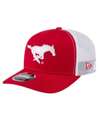 New Era - Men's Red SMU Mustangs Team 9SEVENTY COOLERA Trucker Adjustable Hat