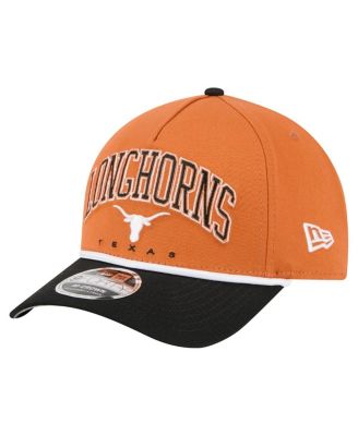 New Era - Men's Texas Orange/Black Texas Longhorns Arch Two-Tone Rope 9FORTY A-Frame M-Crown Adjustable Hat