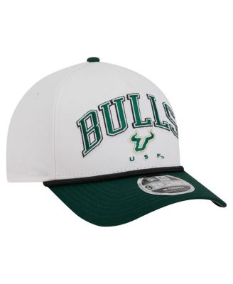 Men's White/Green South Florida Bulls Arch Two-Tone Rope 9FORTY A-Frame M-Crown Adjustable Hat