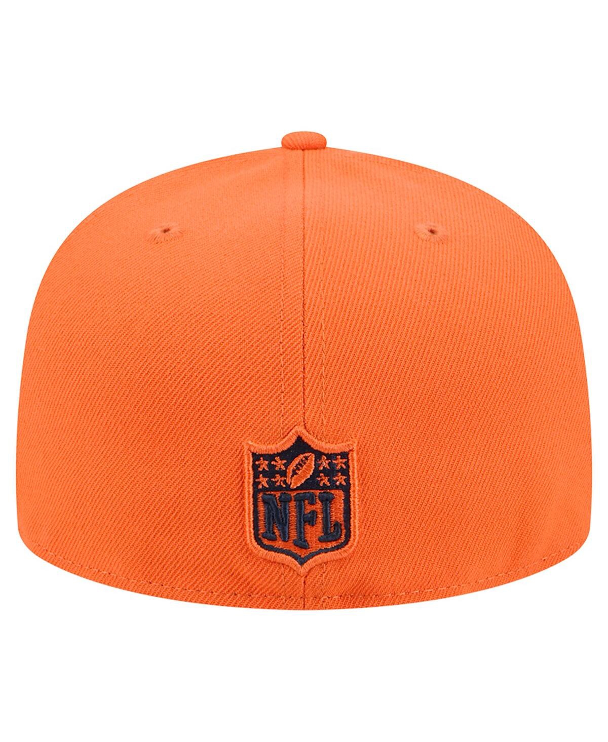 New Era Men's Orange/navy Denver Broncos Break 59fifty Fitted Hat In Multi
