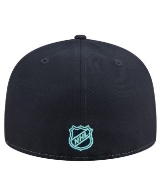 Men's White/Deep Sea Blue Seattle Kraken Repeat Two-Tone 59FIFTY Fitted Hat
