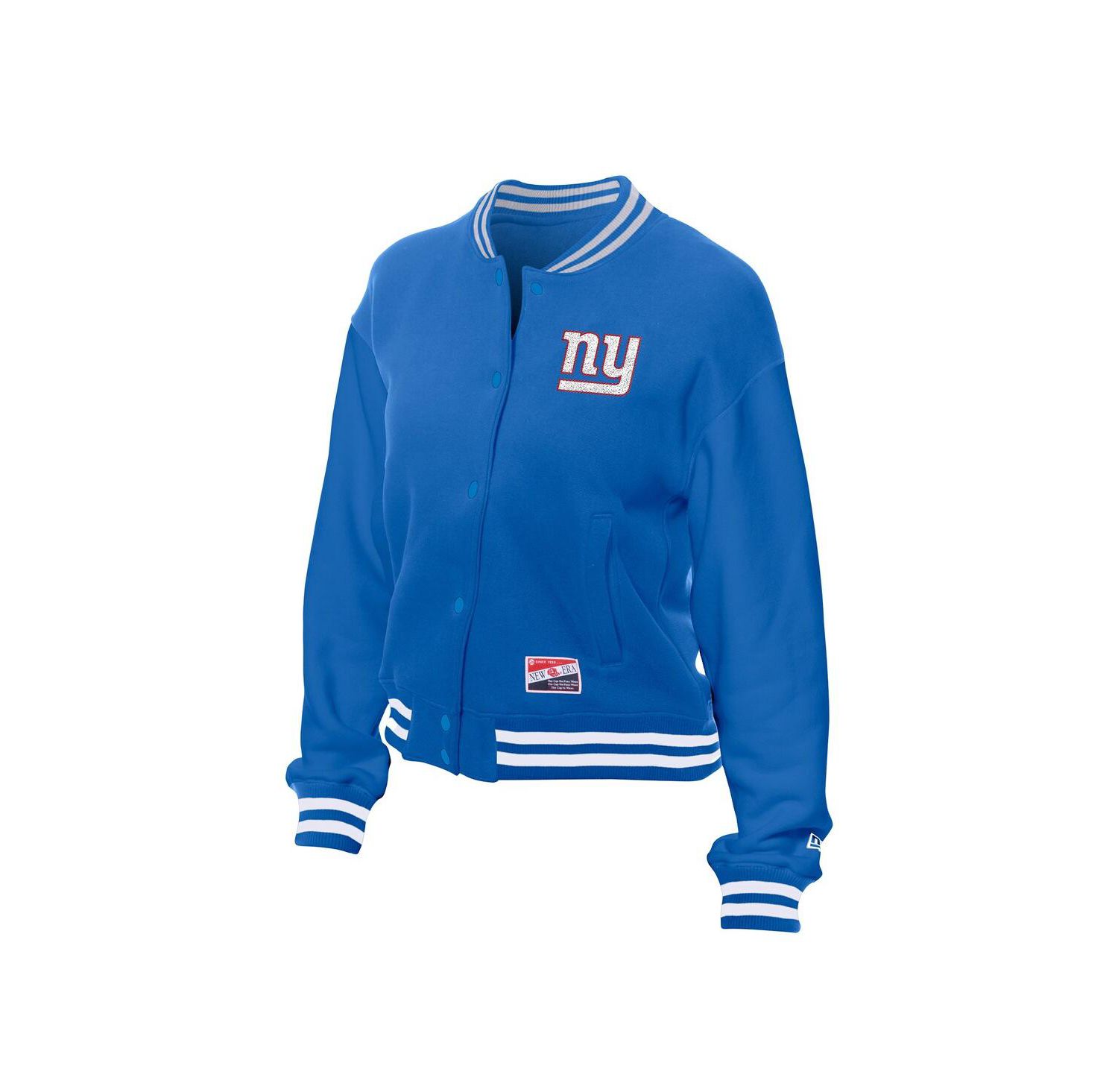 Women's Royal New York Giants Throwback Fleece Full-Snap Jacket