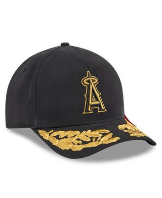 Men's Black Los Angeles Angels A-Frame 9FORTY Adjustable Hat