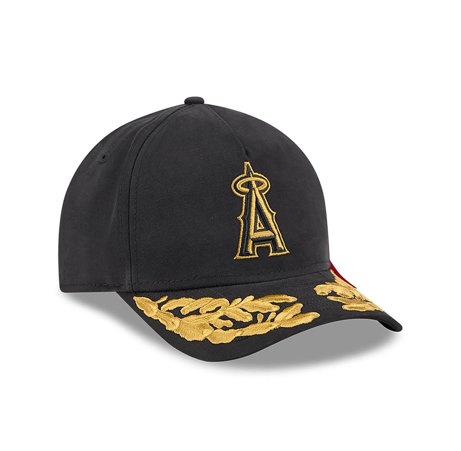 Men's Black Los Angeles Angels A-Frame 9FORTY Adjustable Hat