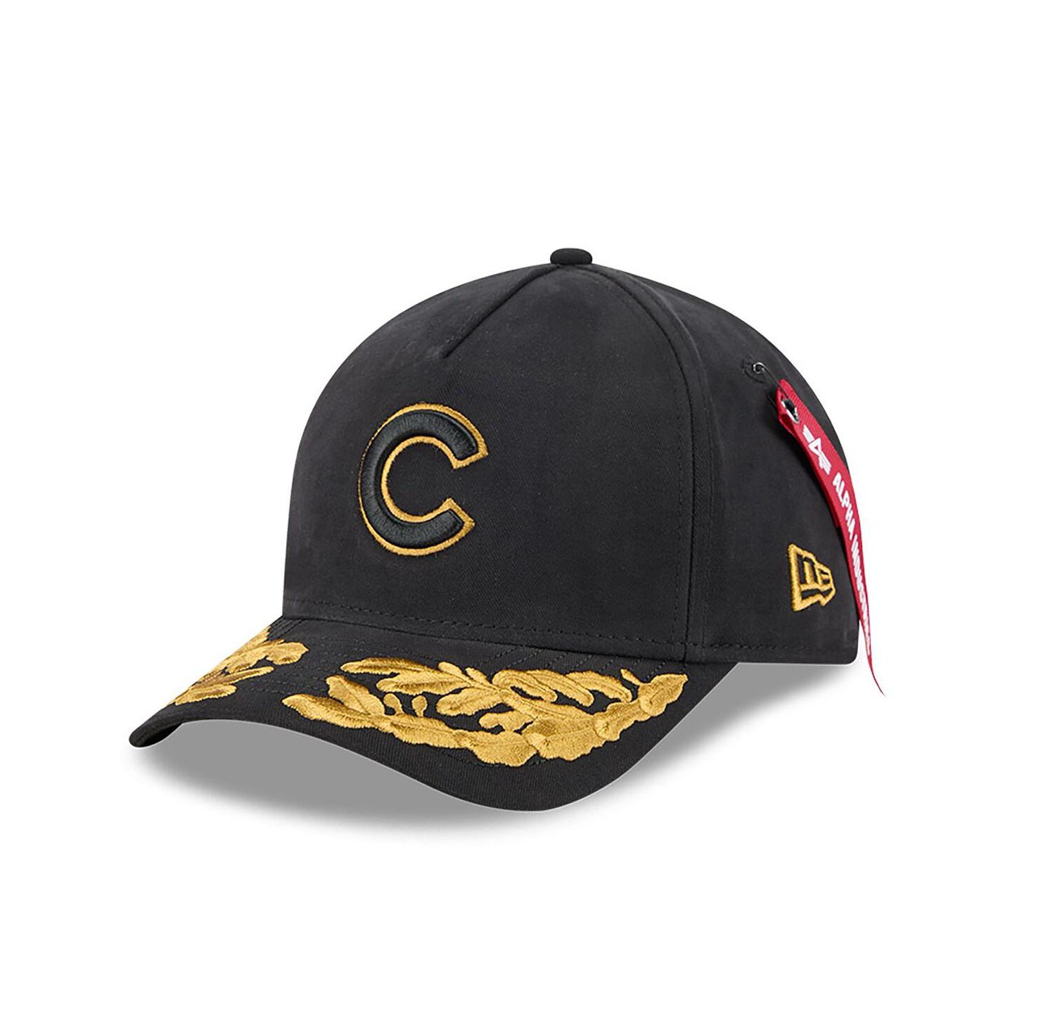 Men's Black Chicago Cubs A-Frame 9FORTY Adjustable Hat