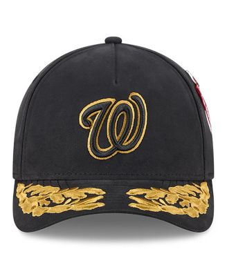 Men's Black Washington Nationals A-Frame 9FORTY Adjustable Hat